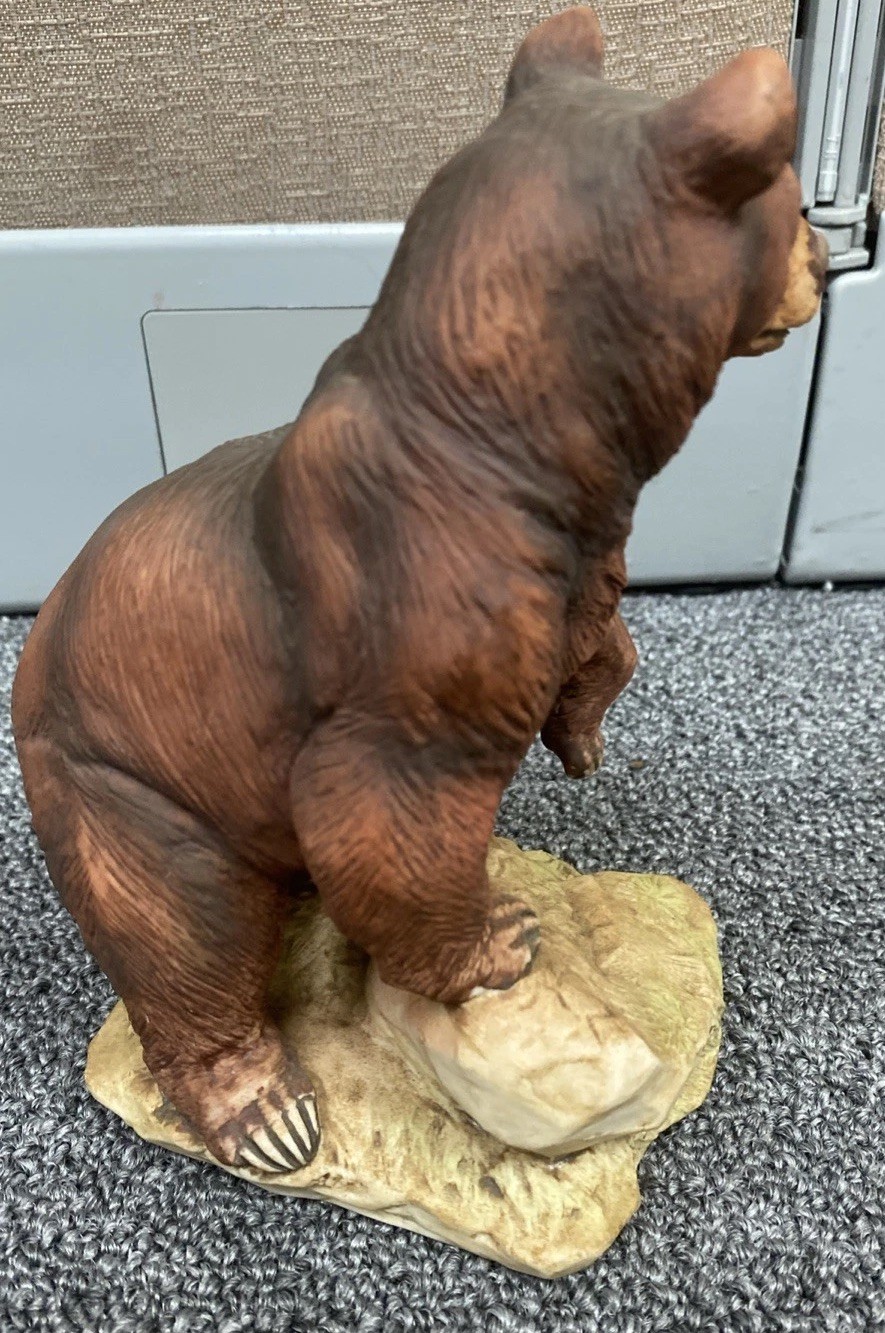 Lefton China Bear Figurine Brown -KW131 HAND PAINTED OVER 6″ TALL Made in Japan