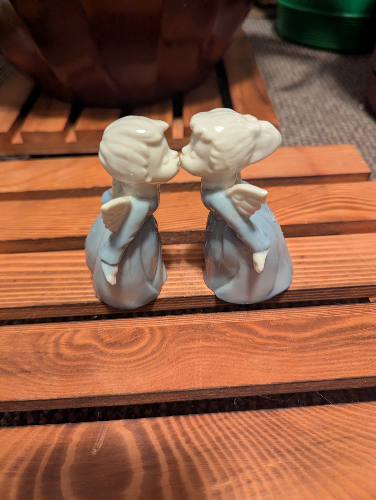 Vintage Lego Boy and Girl Kissing Cherubs Made In Japan