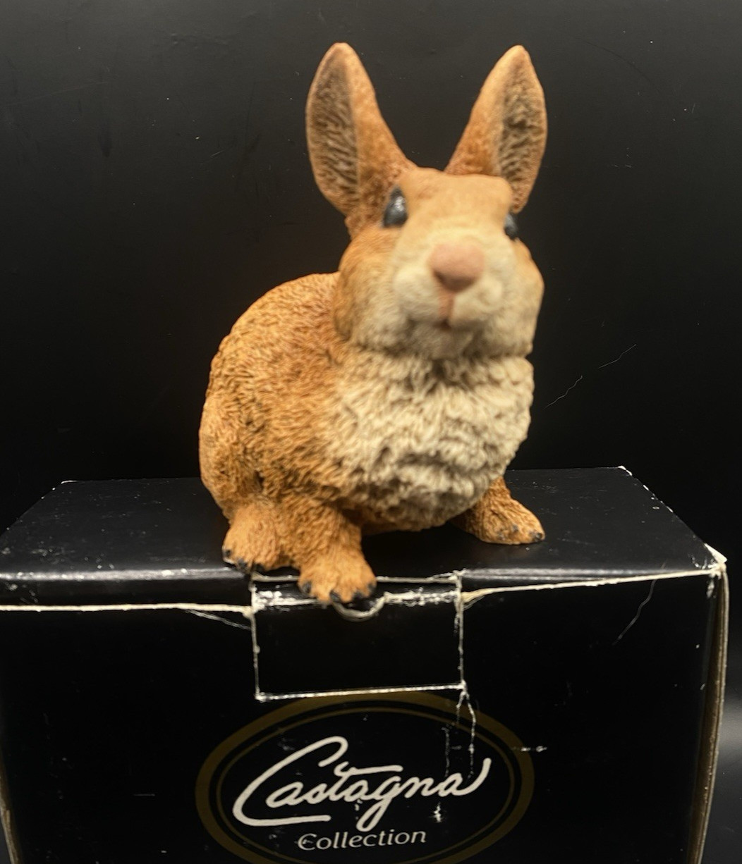 1988 Sculpture By Castagna Italy, 4 Inch Rabbit Figurine