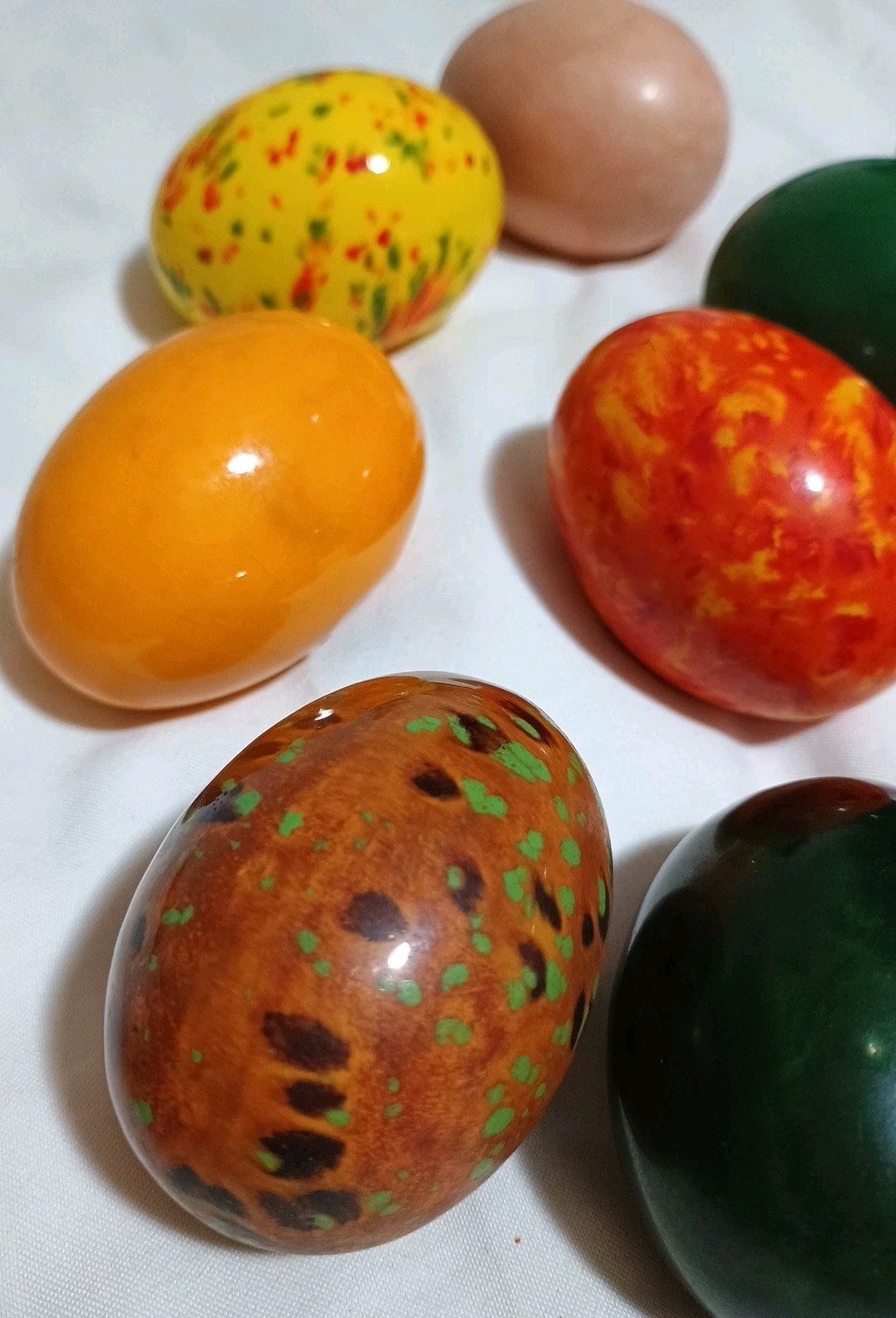 13 Pc Ceramic Easter Eggs Basket Flower Lot🏵️Speckled Glazed Decor Vintage 1979
