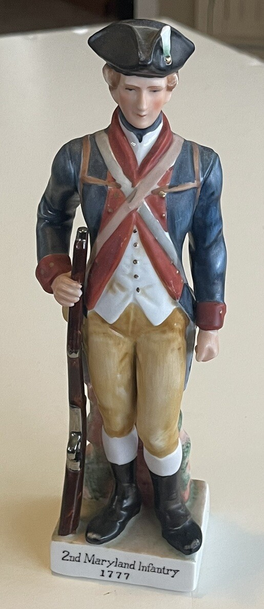 Vintage Andrea by Sadek Soldier 1777 2nd Maryland Infantry Figure, 8.5” Tall