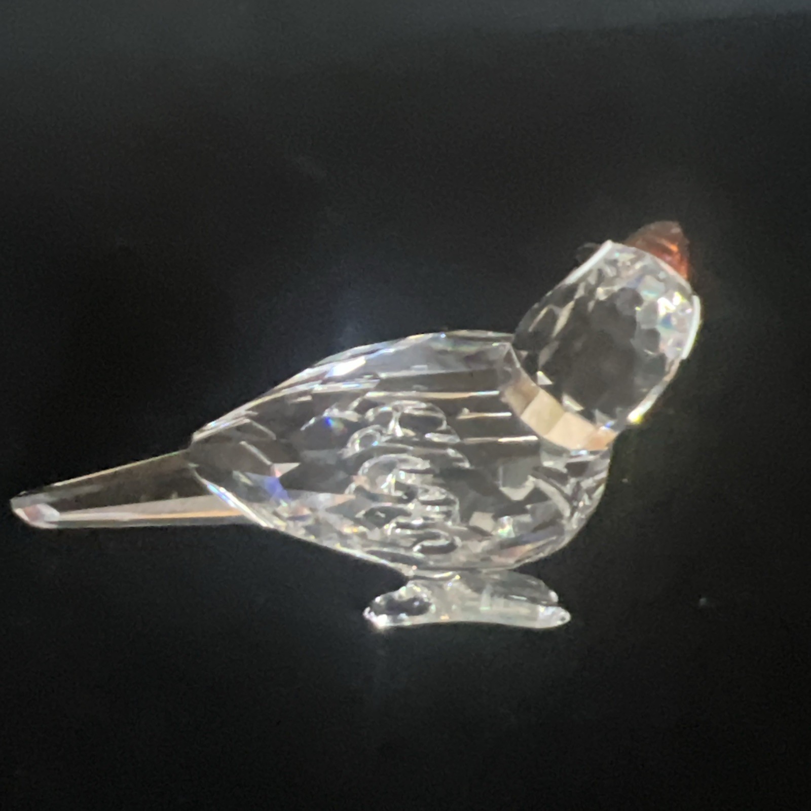 Swarovski Crystal FEATHERED BEAUTIES Parrot Figurine Fire-Opal Beak #294047