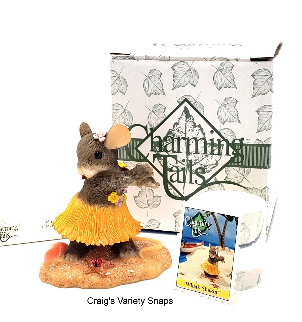 CHARMING TAILS What’s Shakn Figurine, LIMITED EDITION BOXED w/ stamp