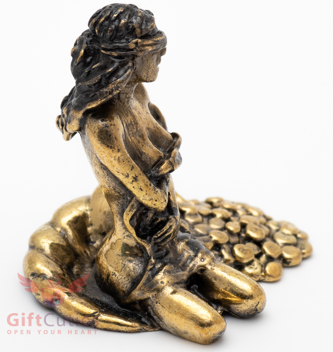 Solid Brass Figurine of Goddess Fortuna the goddess of fortune & luck IronWork