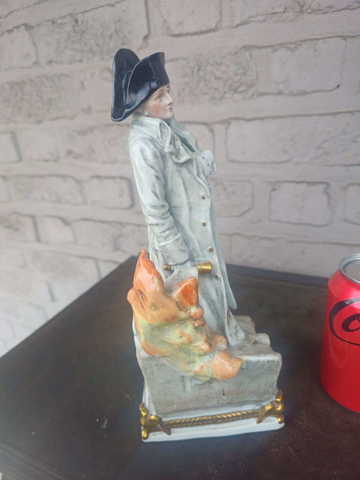 German scheibe alsbach marked porcelain statue napoleon bonaparte