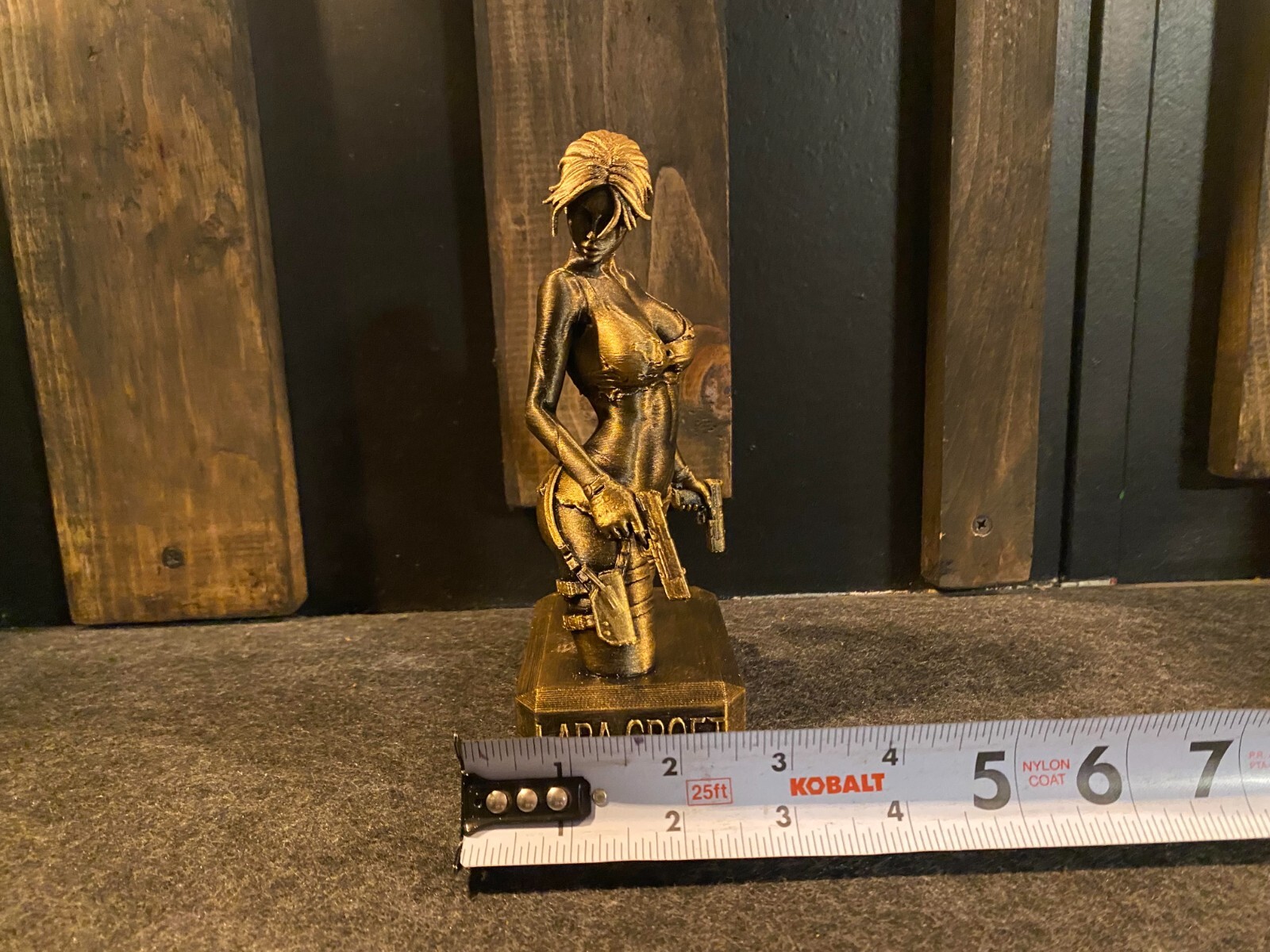 LARA CROFT Gold statue Tomb Raider 6inches Tall