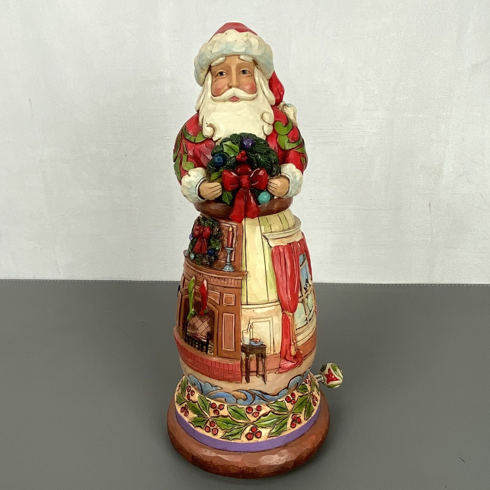 Jim Shore Musical Rotating Santa Clause Christmas Figurine All Is Merry & Bright