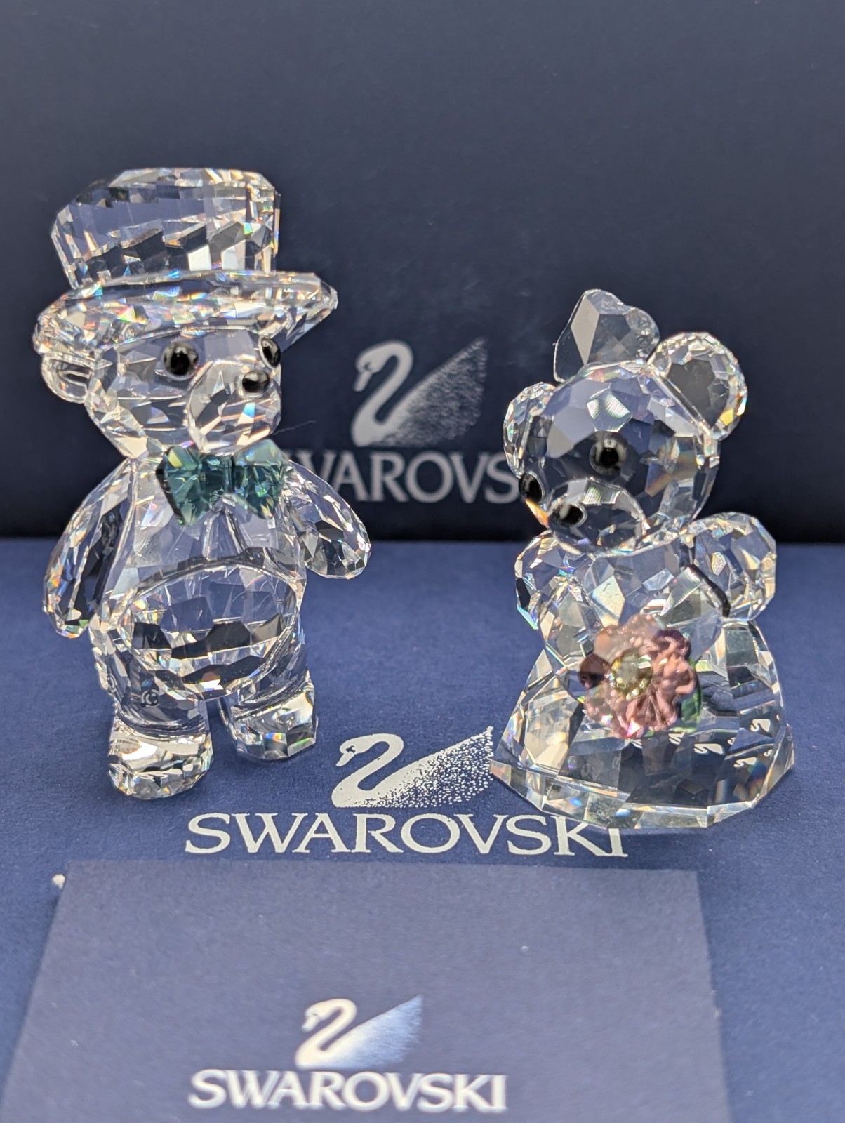 NEW~Swarovski Crystal~**KRIS BEAR YOU & I BRIDE & GROOM**~Austria~842936~BOX&COA