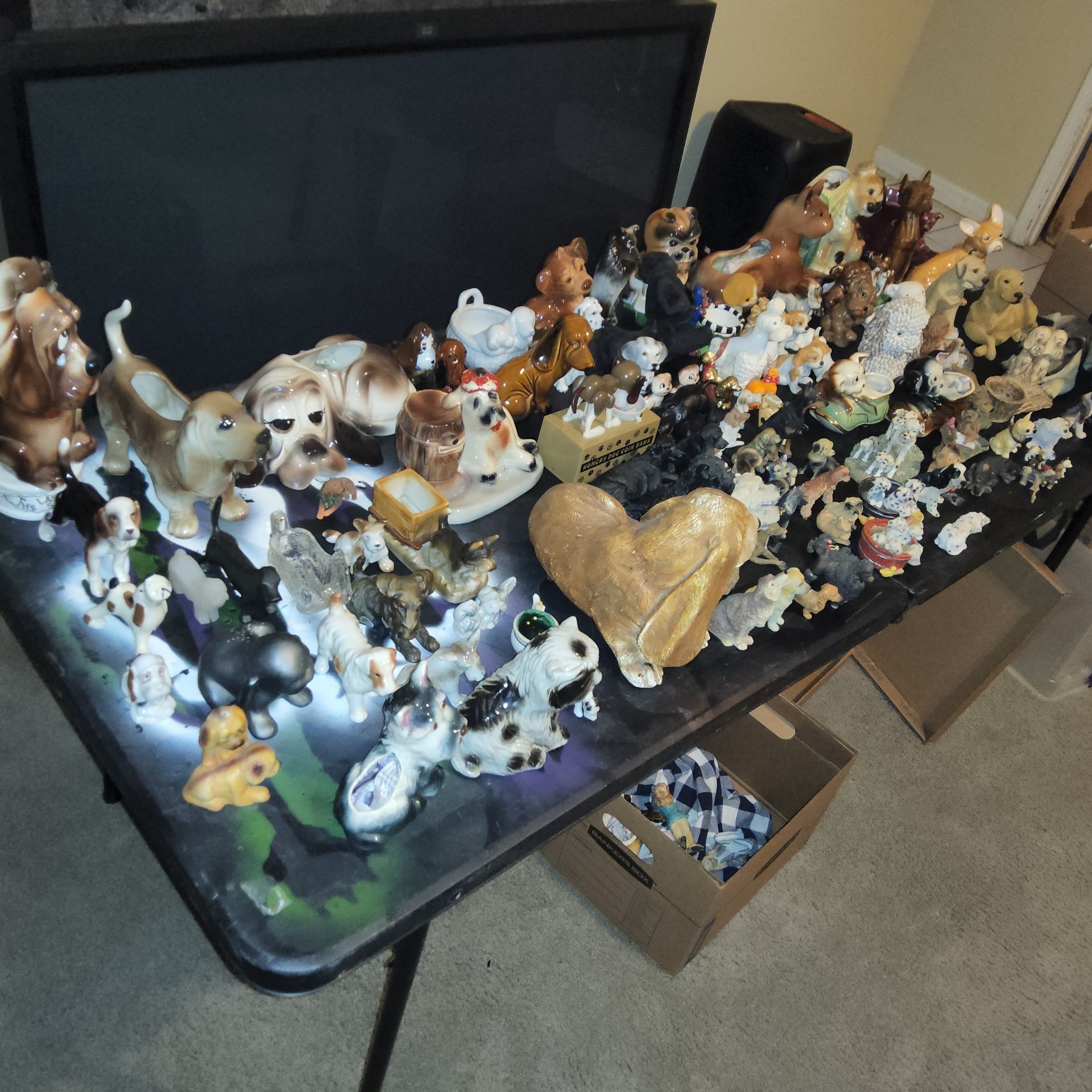 2 vintage design by drew ellwood for miracle dreams animal blue dogs figures 90s