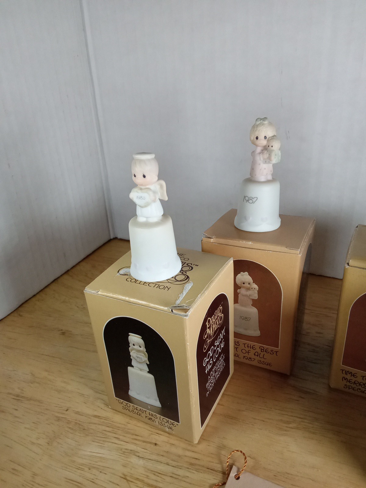 Precious Moments Thimble Figurines (Lot of 4) 1985,1986,1987and1988