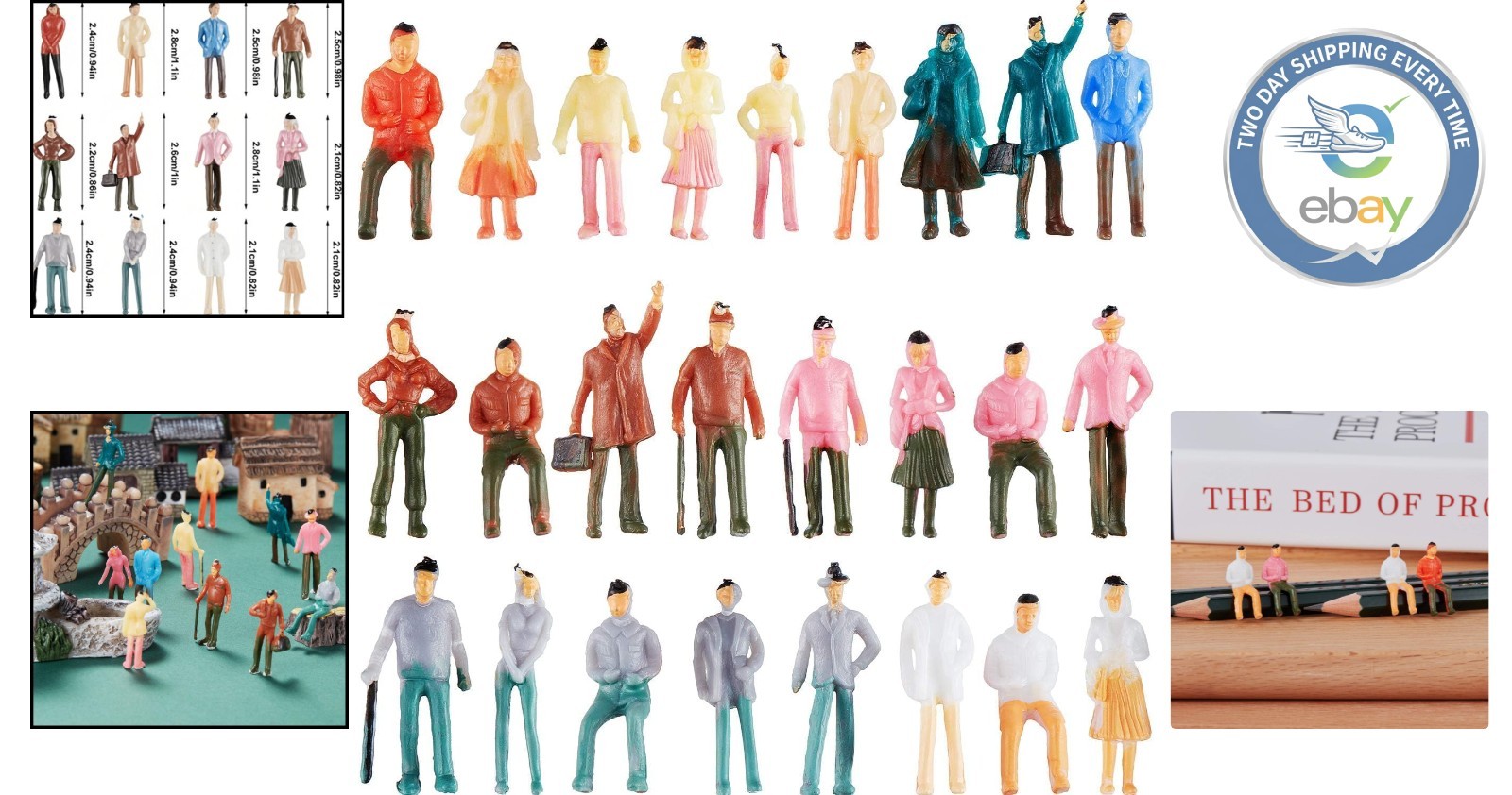 Versatile Miniature People – 100 Plastic Figurines for Architectural Displays