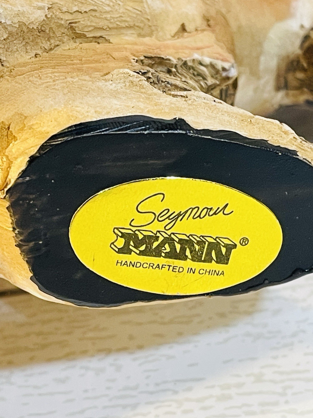 Set 2 Seymour Mann Vintage Rustic Fish Figurine Resin Blue Red Faux Driftwood