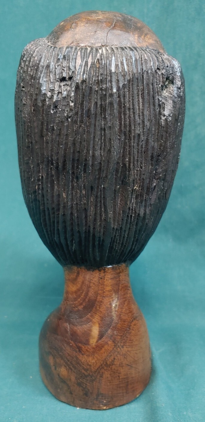 Old Vintage Hand Carved Bearded Man Figure Wood Carving Ethnic Statue Sculpture