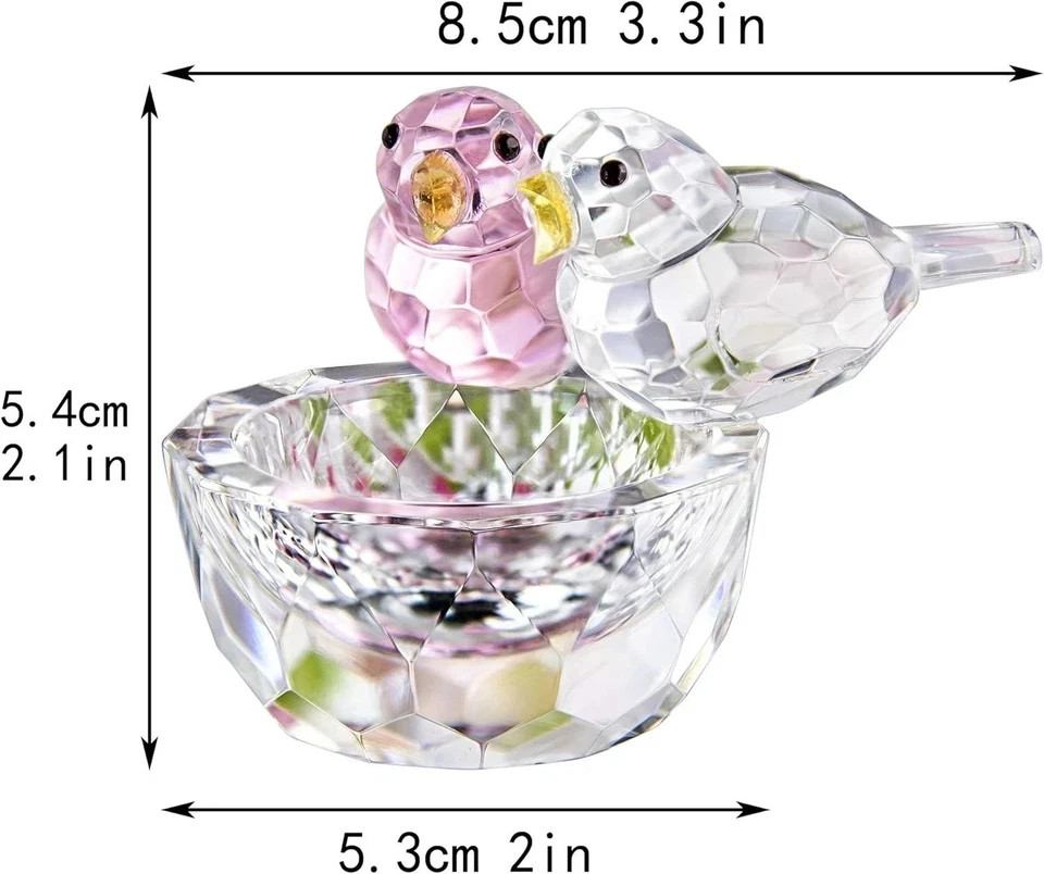 NEW Crystal 2024 Crystal Bird Figurine Collectible Art Glass Home Deco