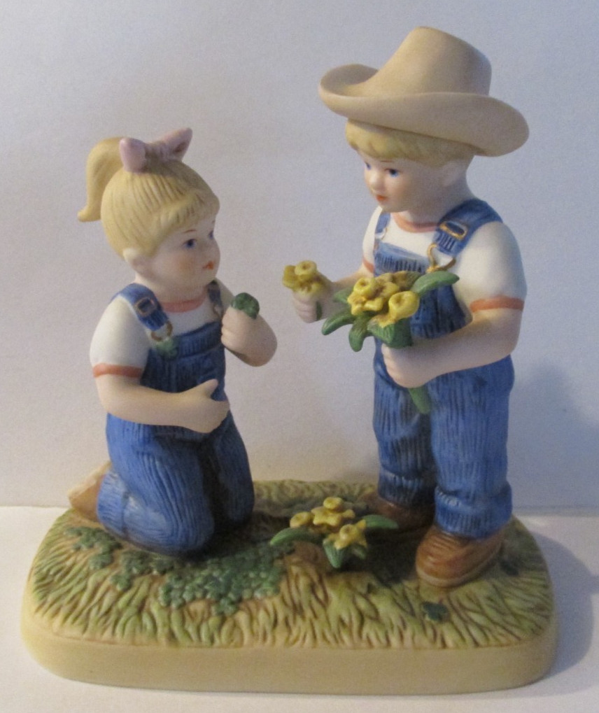 Denim Days Shamrocks and Daffodils Danny Debbie 15001-06 Home Interiors Homco