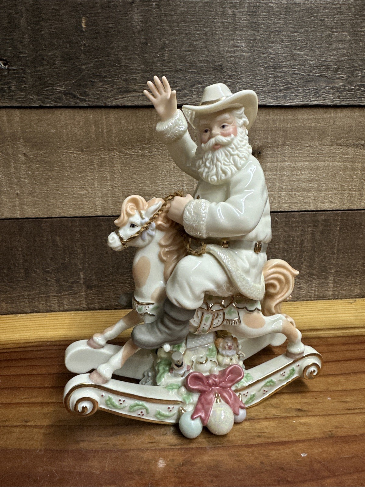 Lenox 2005 Wild West Santa Classic Edition Santa On a Rocking Horse In Box