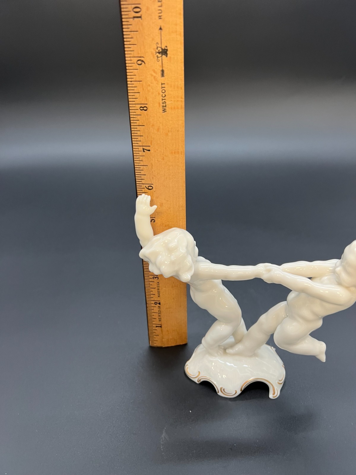 Hutschenreuther Porcelain Two Dancing Cherubs Figurine Designed By Karl Tutter