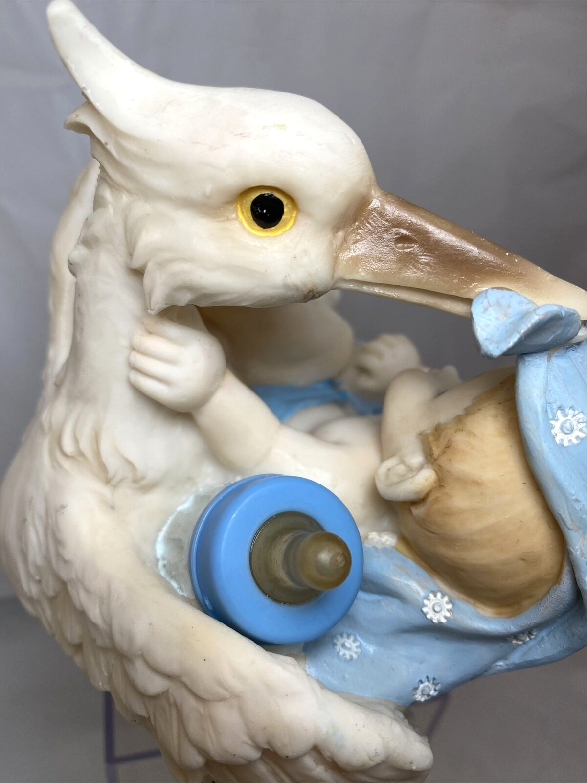 Turtle King corp. Adorable Resin Stork With Baby Bank