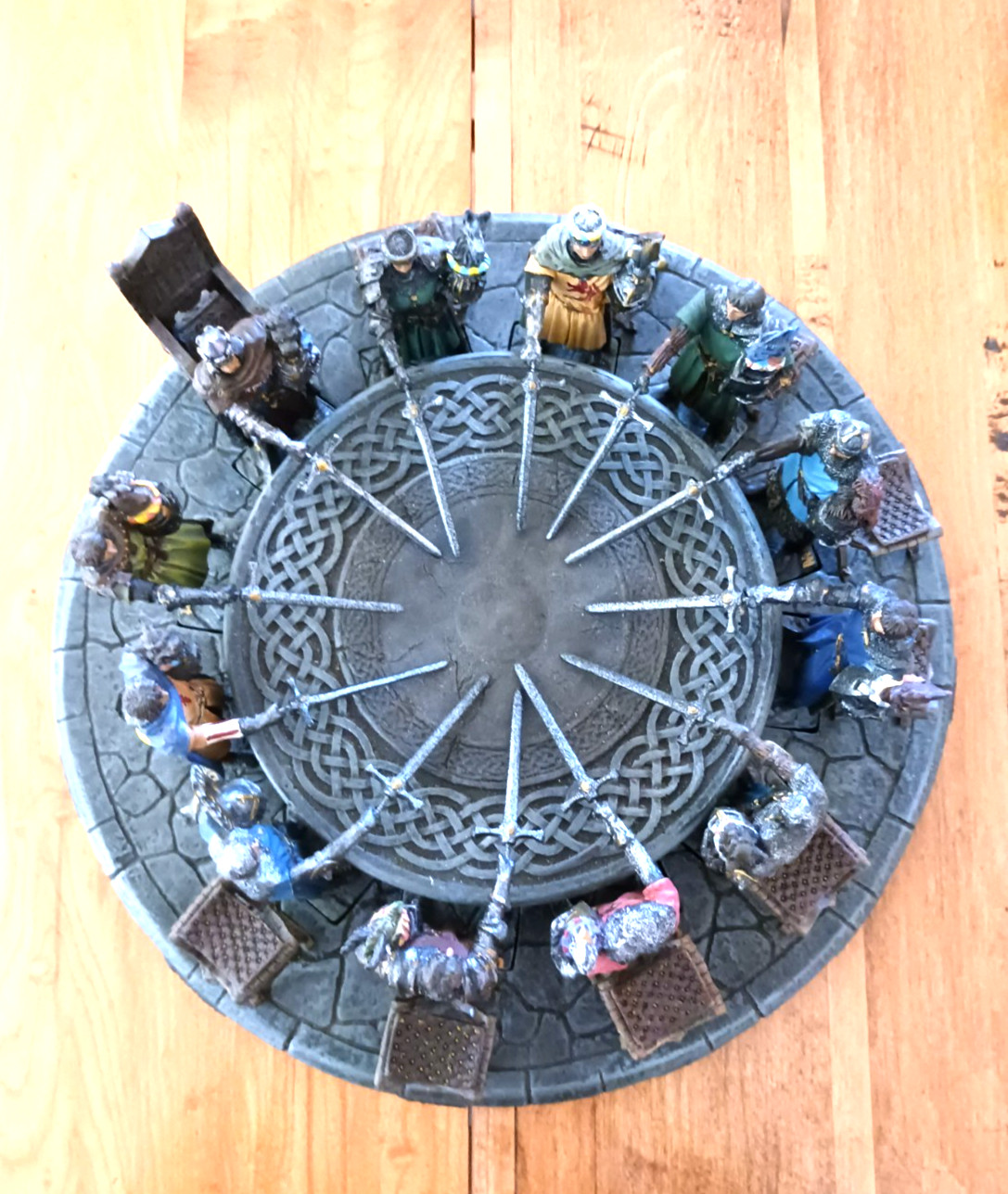 King Arthur & The Knights of The Round Table Hand Painted Sculpture Resin Set