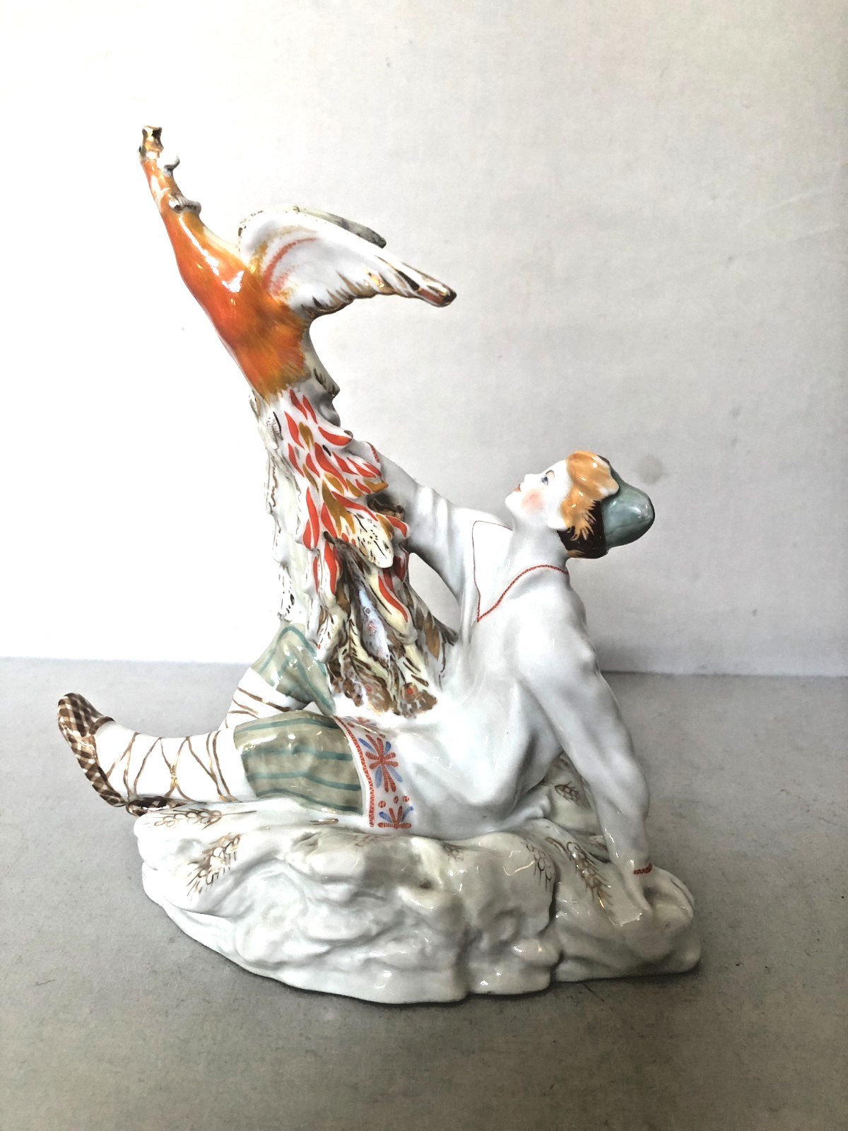 Vintage 1950s Russian LFZ Lomonosov Porcelain Figurine Ivan with Firebird.