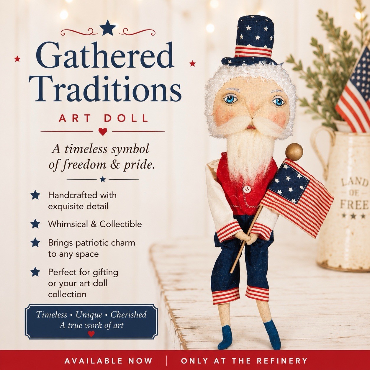 Gallerie II Samuel Liberty Joe Spencer Gathered Traditions Soft Figure Fourth