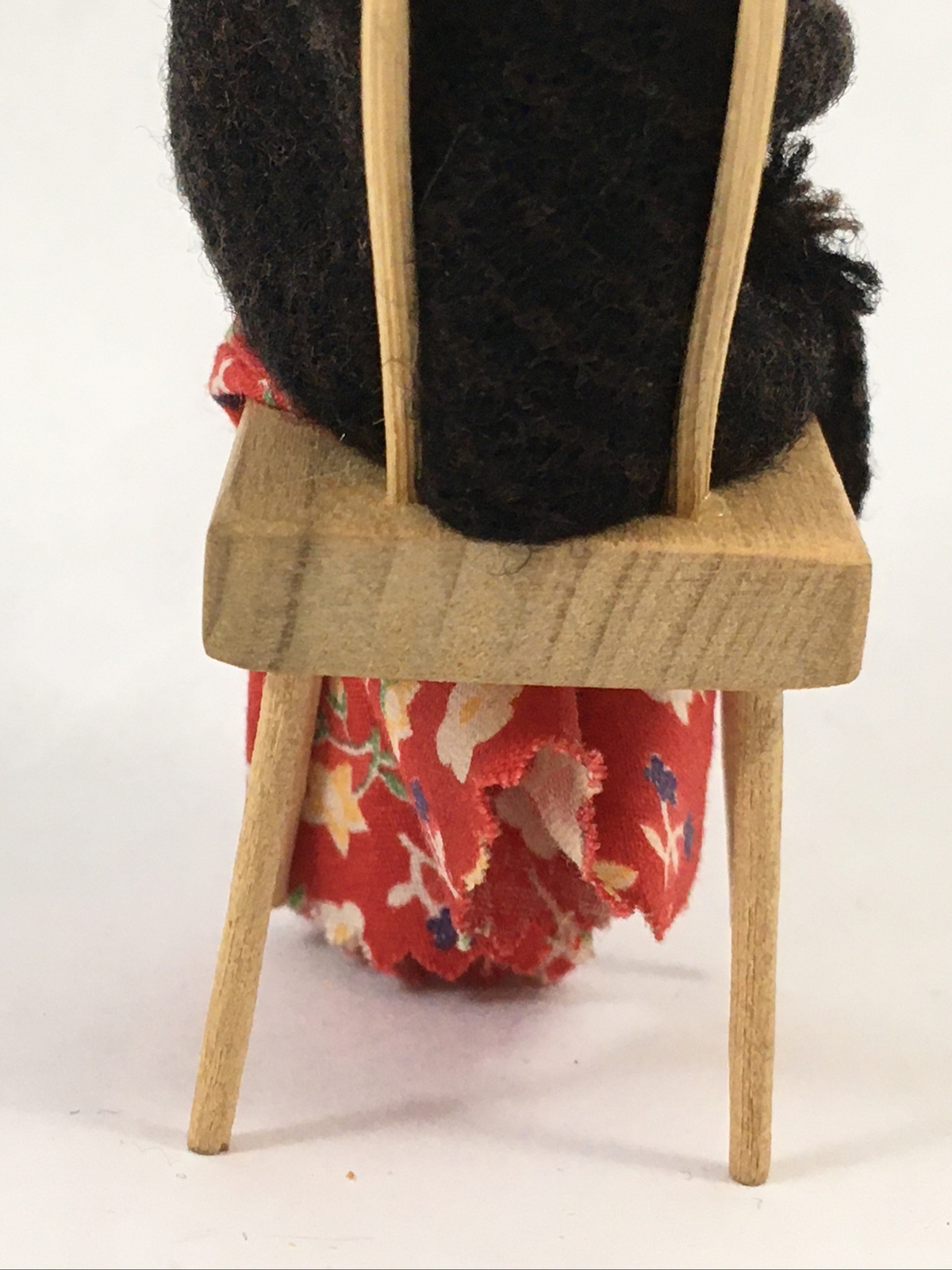 Old Woman in Chair Hand Made Folk Art Doll Figurine Artist Doll