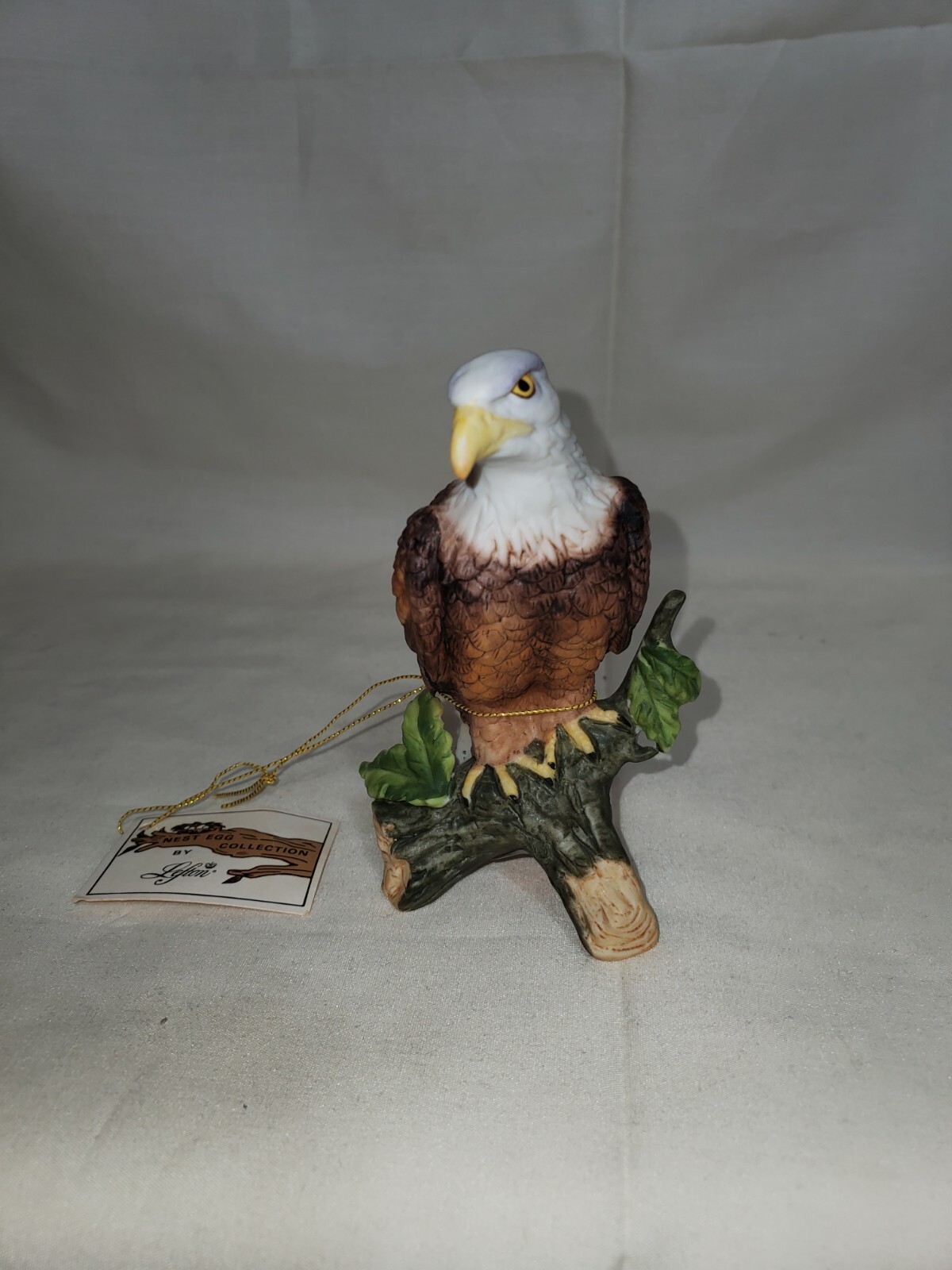 Lefton Bald Eagle Porcelain Figurine 05633 Bird Patriotic Symbol America w/ Tag