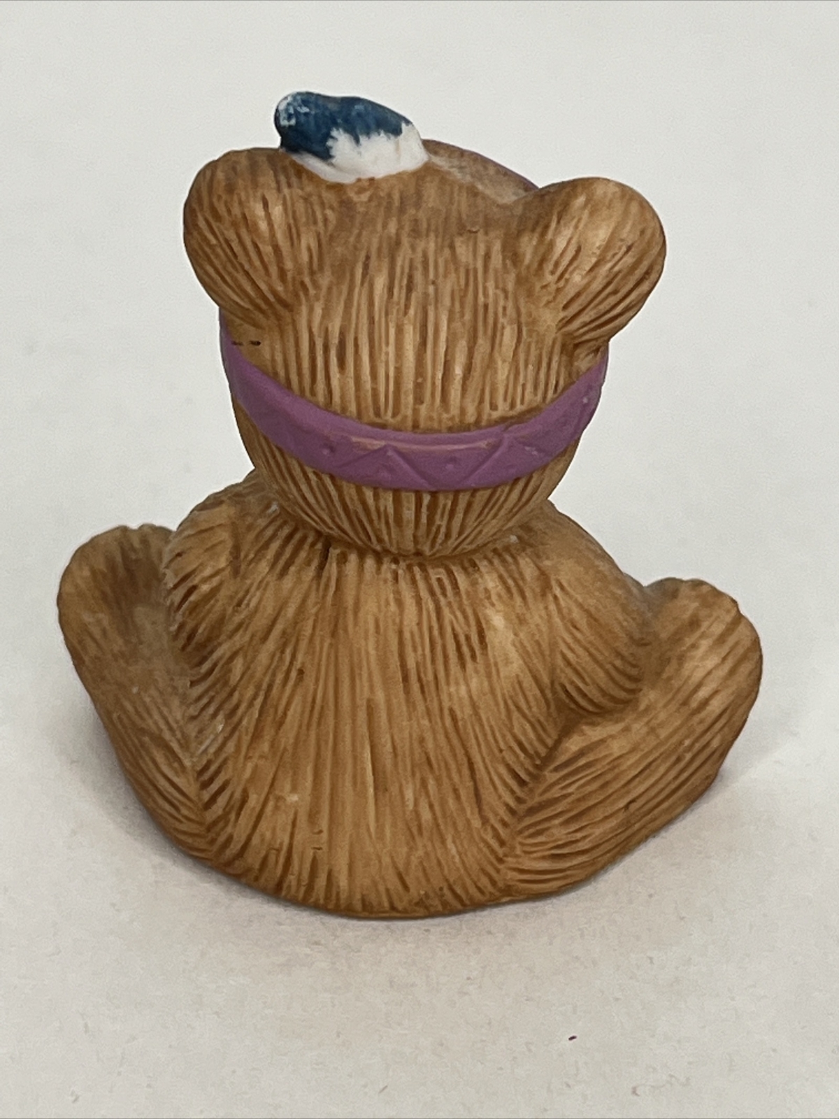 HOMCO NOVEMBER Teddy Bear of the Month Figurine 1413 w/FEATHER HEADBAND & CORN