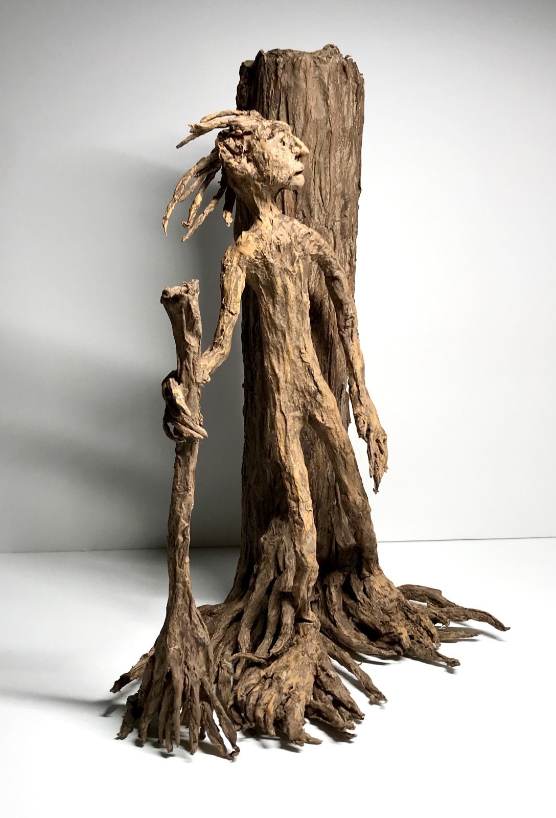 OOAK 12″ Fantasy Forest Tree Being Creature Home Accent Shelf Display
