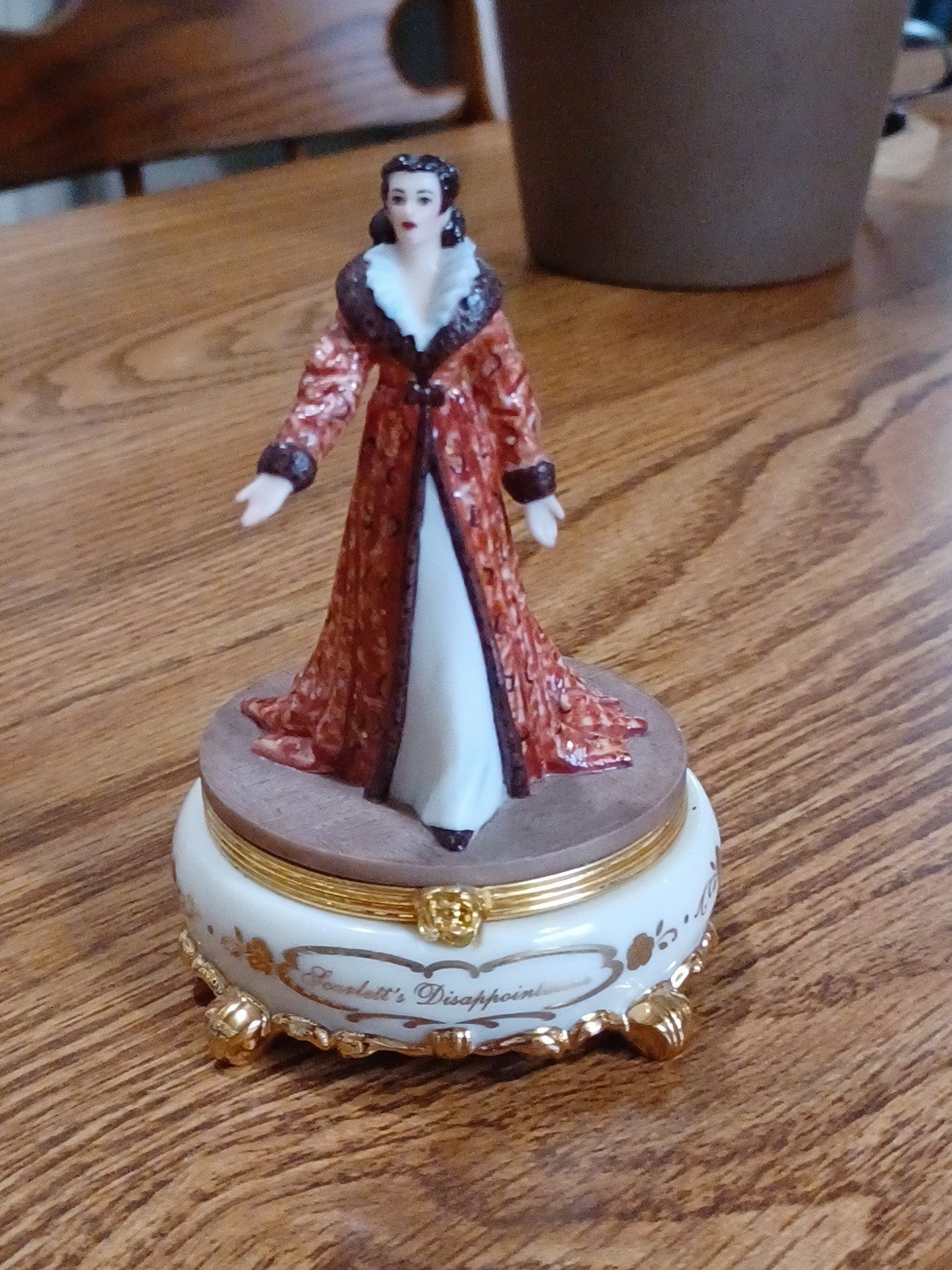 Franklin Mint Gone with the Wind “Scarlett’s Disappointment” Hinged Trinket Box