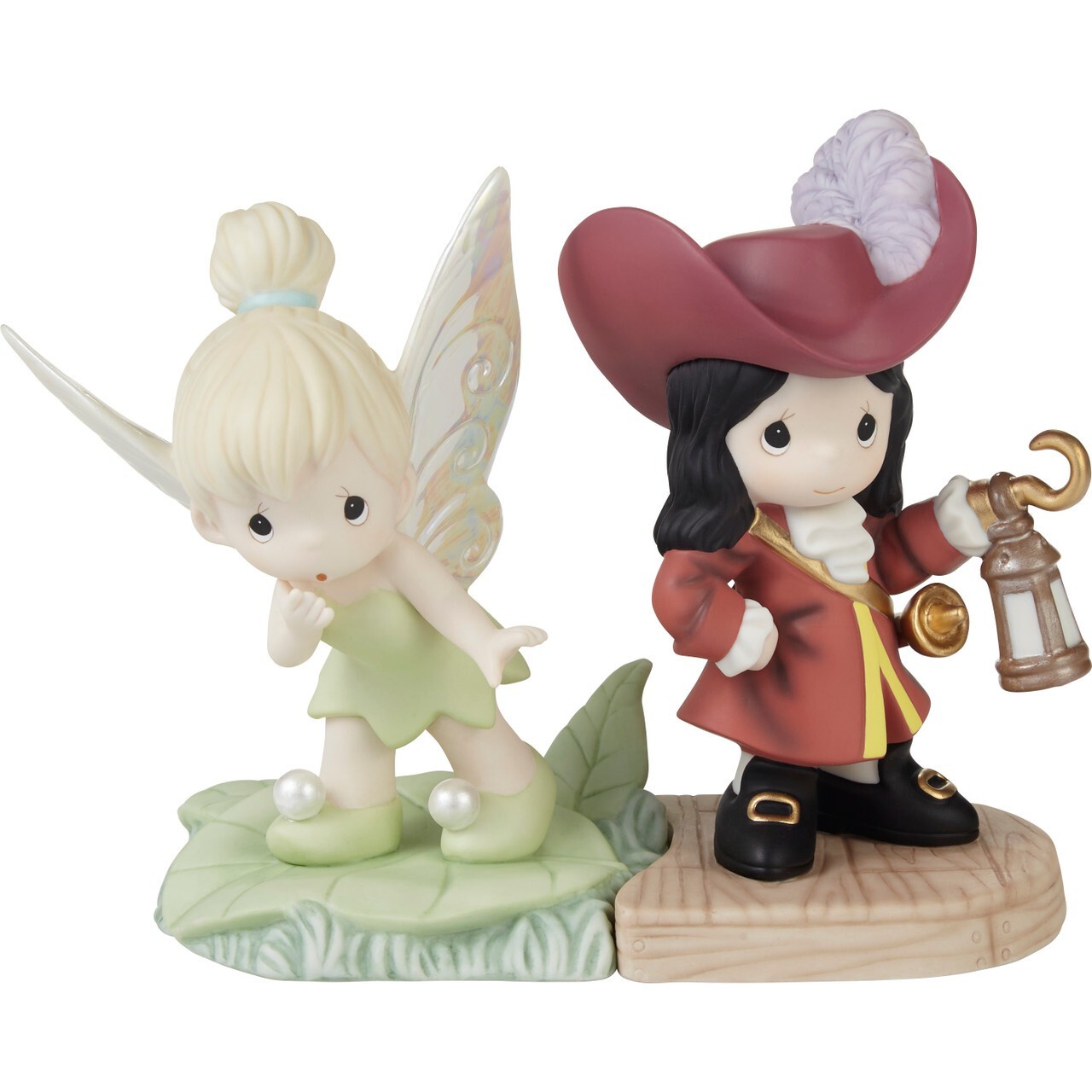 Precious Moments Disney TInkerbell & Captain Hook 2pc Set Peter Pan New 231030