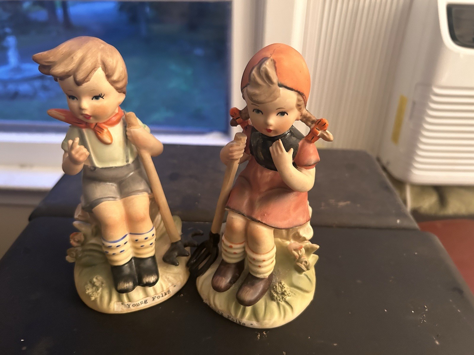 Charming Vintage Erich Stauffer Gardeners Figurines Set of 2