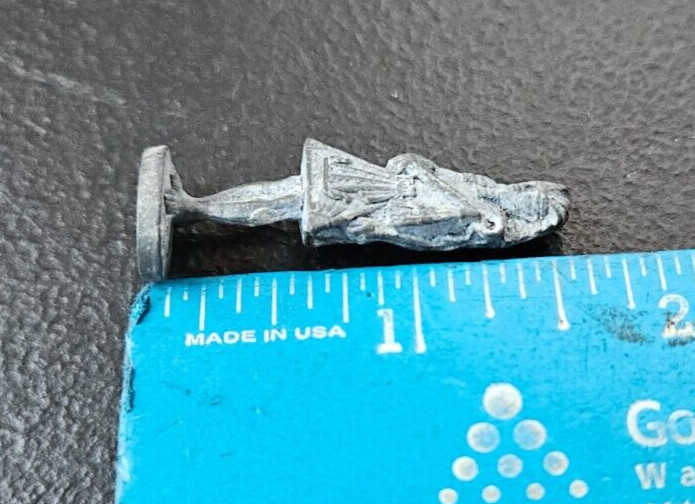 VINTAGE ANCIENT EGYPT METAL WARRIOR FIGURINE. DETAILED. SIGNED ON BOTTOM