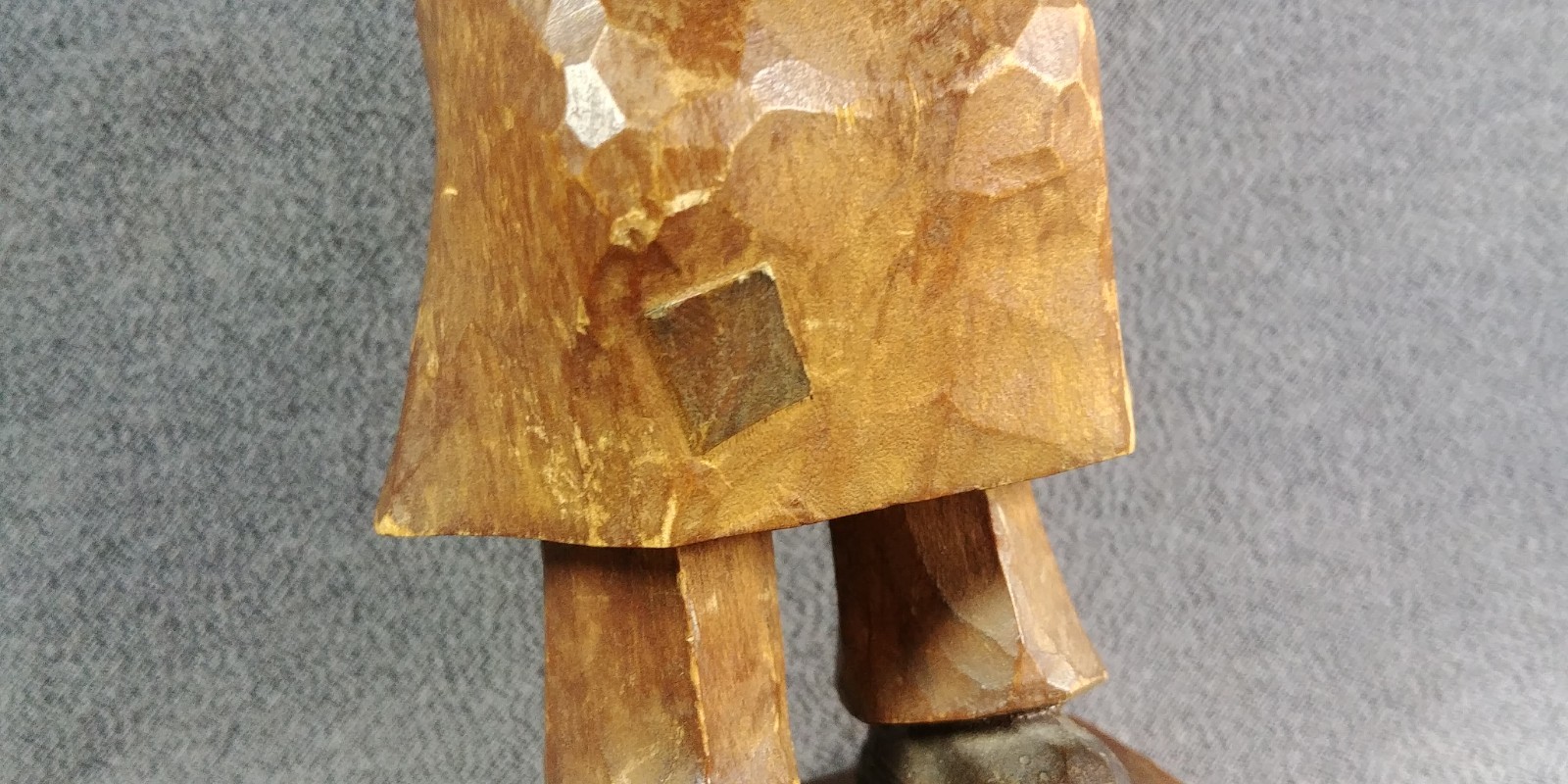 Unknown Beer? Barrel Hand Carved German? Wood Sculpture Art Apron Mustache 8.5″