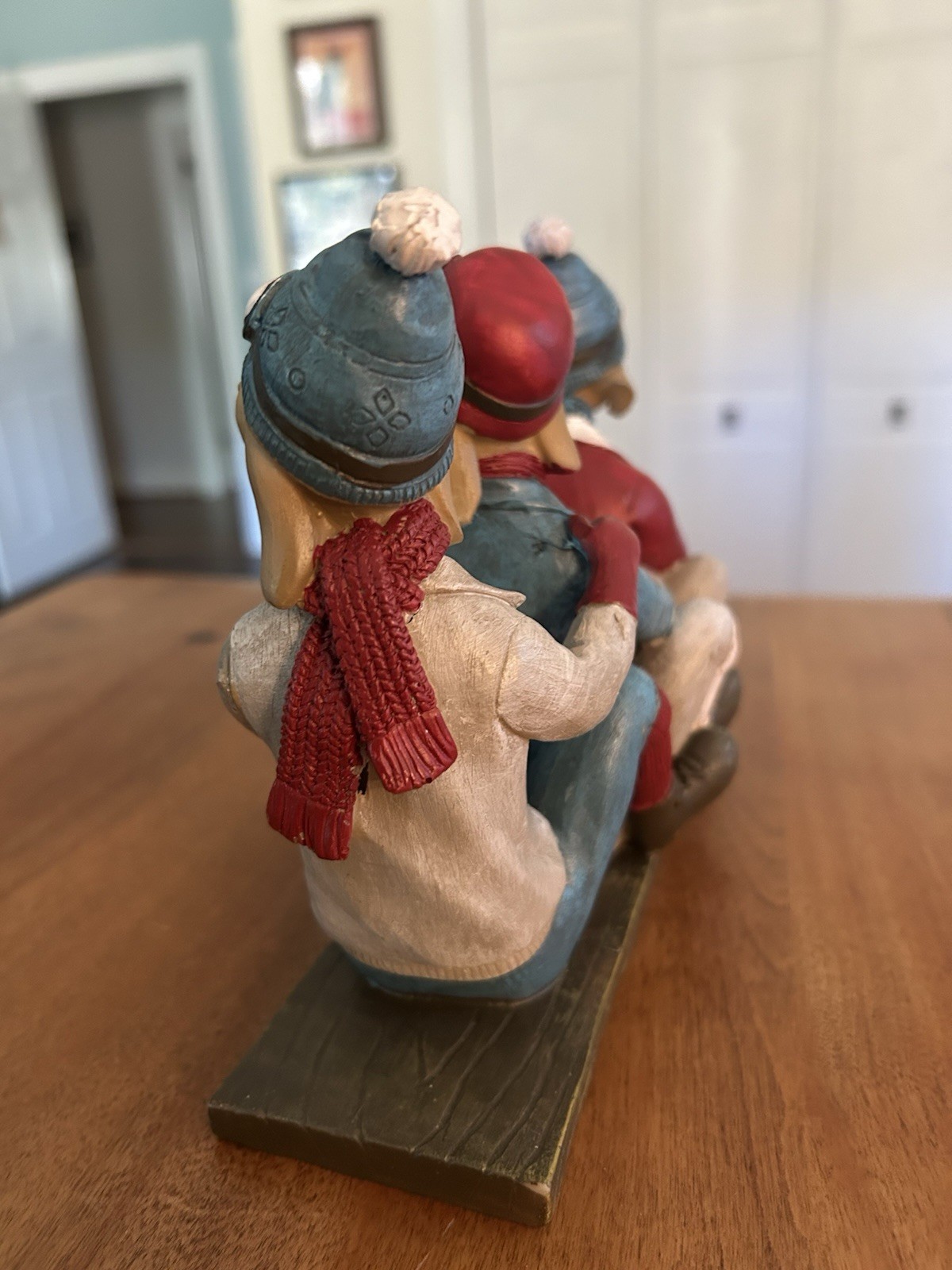 Cozy & Trendy Dogs Figurine X-mas Sledding Detailed Resin