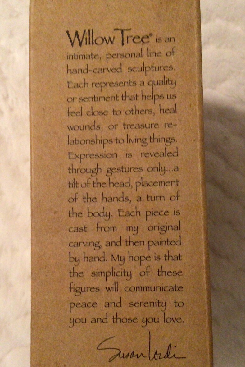 Willow Tree True, Sculpted Hand-Painted Keepsake Box Truly A Friend Susan Lori
