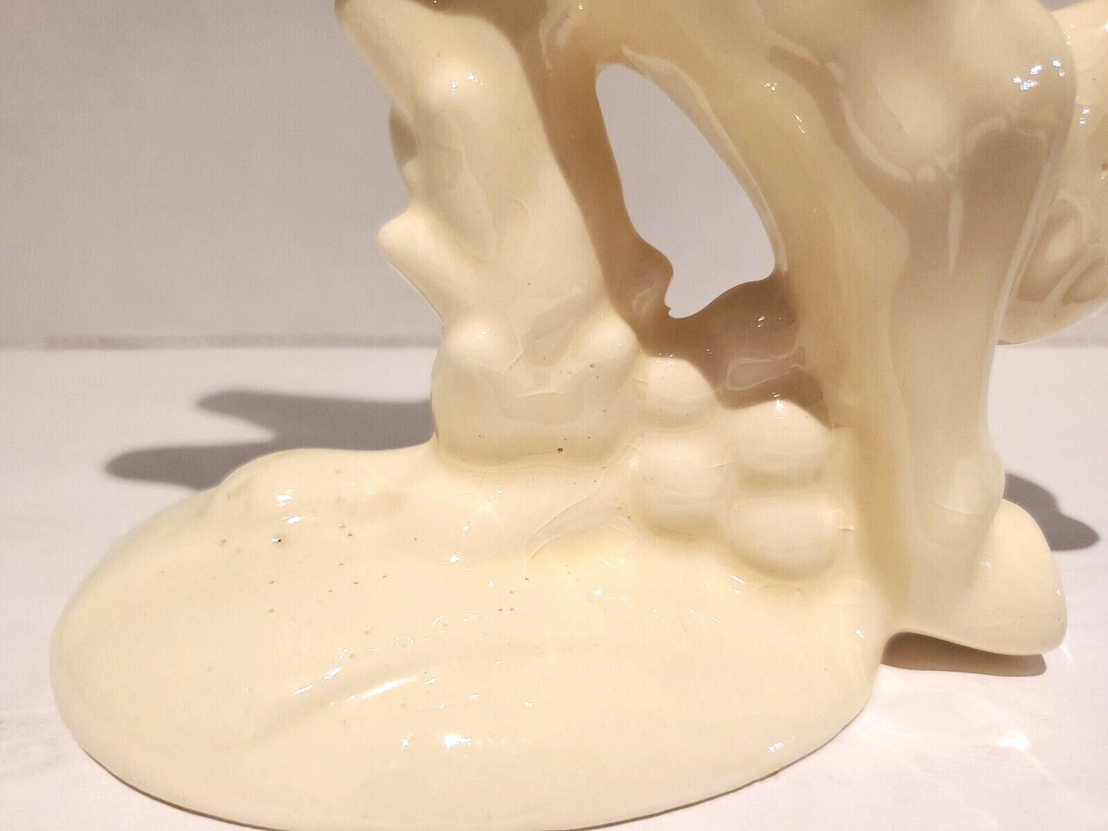White Glaze High Gloss Rearing Stallion Statue 11″