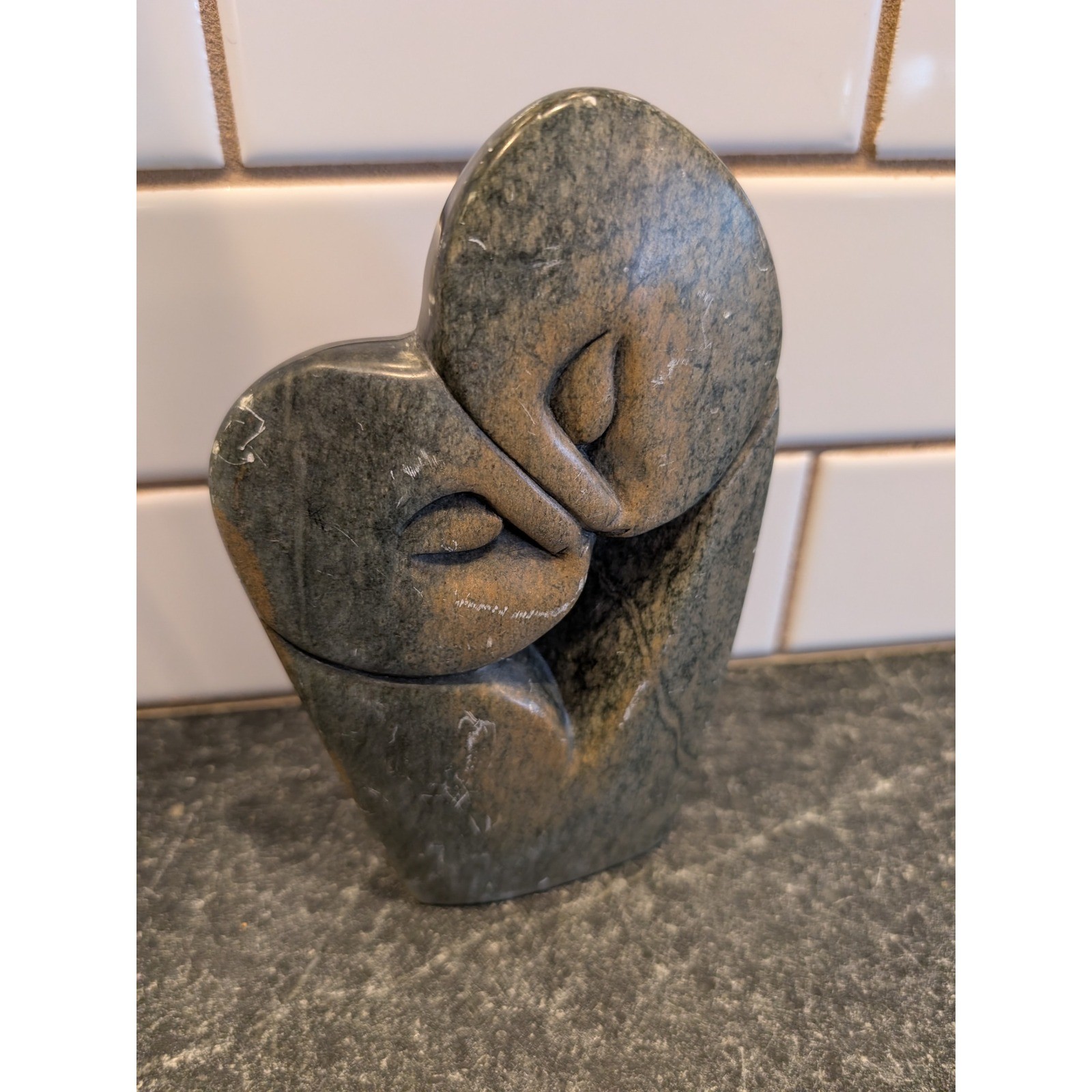 Jameson Tendai Hand Carved Soapstone Sculpture Abstract Lovers Zimbabwe