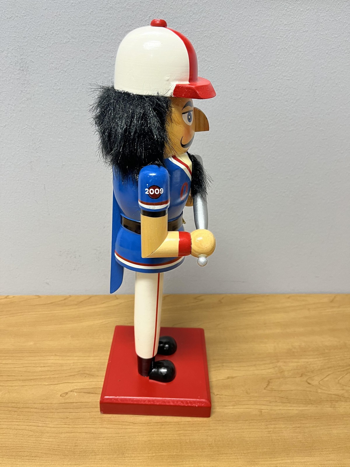 Limited Edition Nutcracker Baseball Player Figurine Red White Blue Holiday Decor