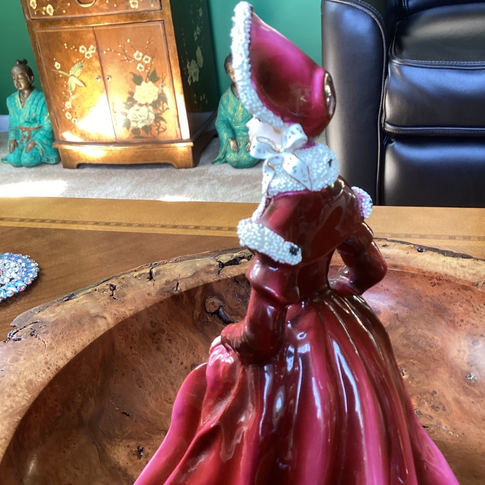 Florence Ceramics Pasadena, Dolores Figurine In Winter Garb, Elegant Lady!