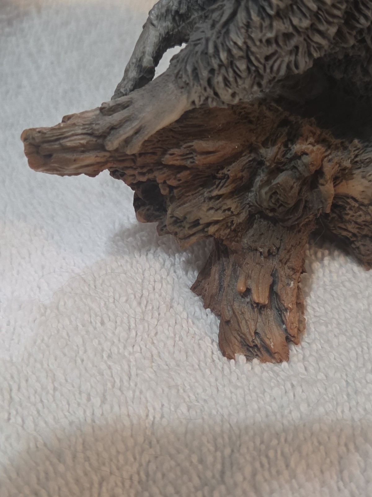 Castagna Italy Raccoon on Log Figurine Hand Painted Wildlife Sculpture