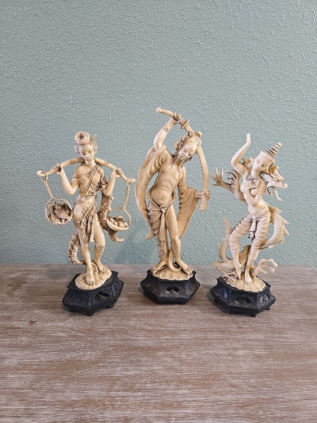3 Roman Fontanini Depose Italy Sculpture Figurines Vintage 10 In Resin/Celluloid