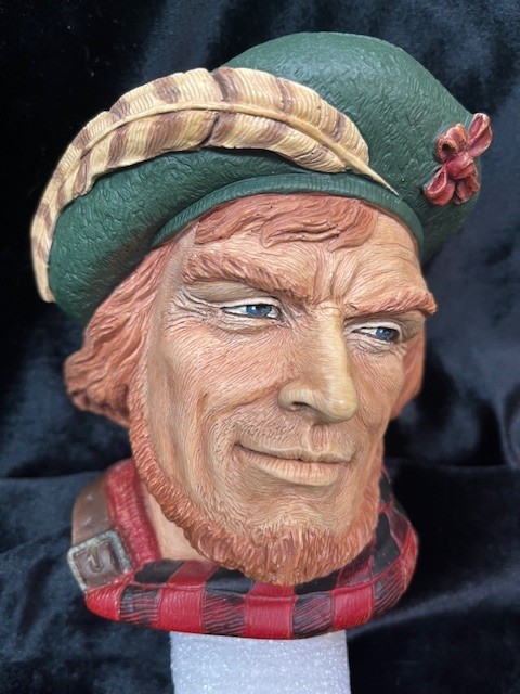 Rare – Vintage Bossons “Rob Roy” Chalk Ware Heads/Masks/Figurine