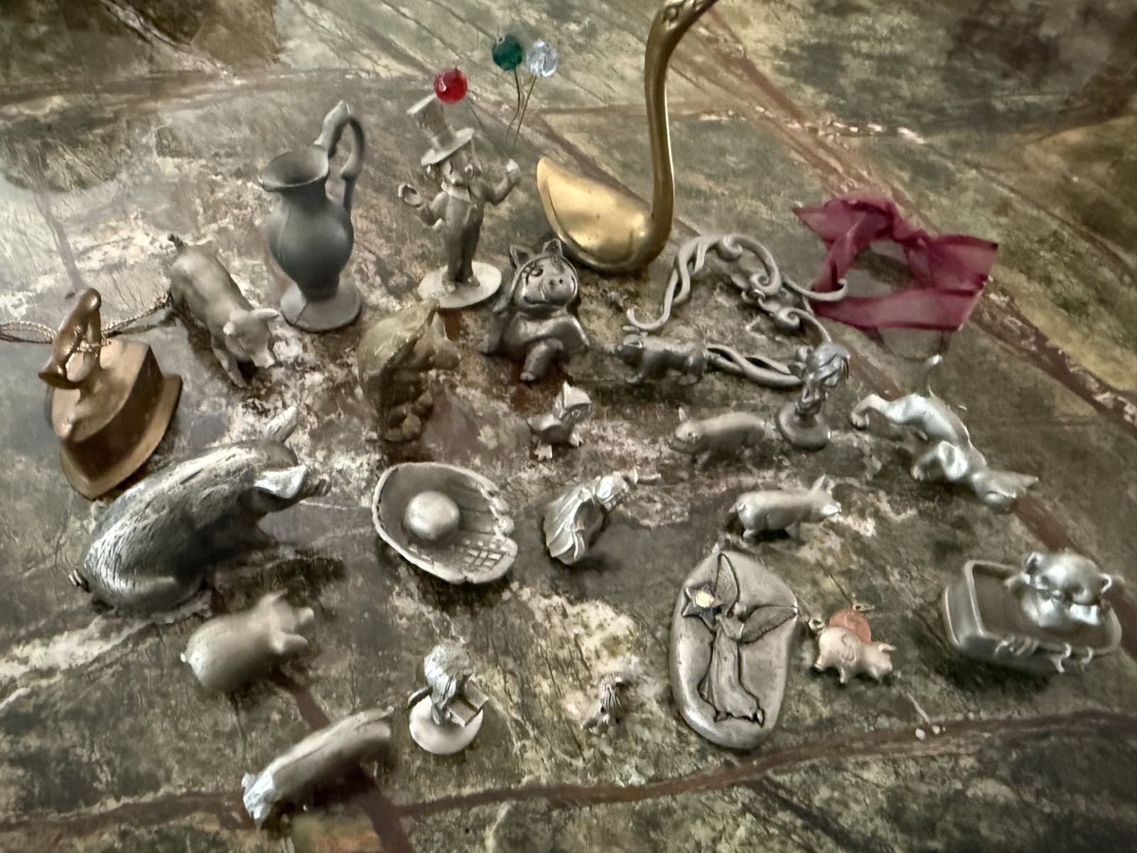 Unique Miniature Metal (Pewter & Brass) figurines 25 pieces