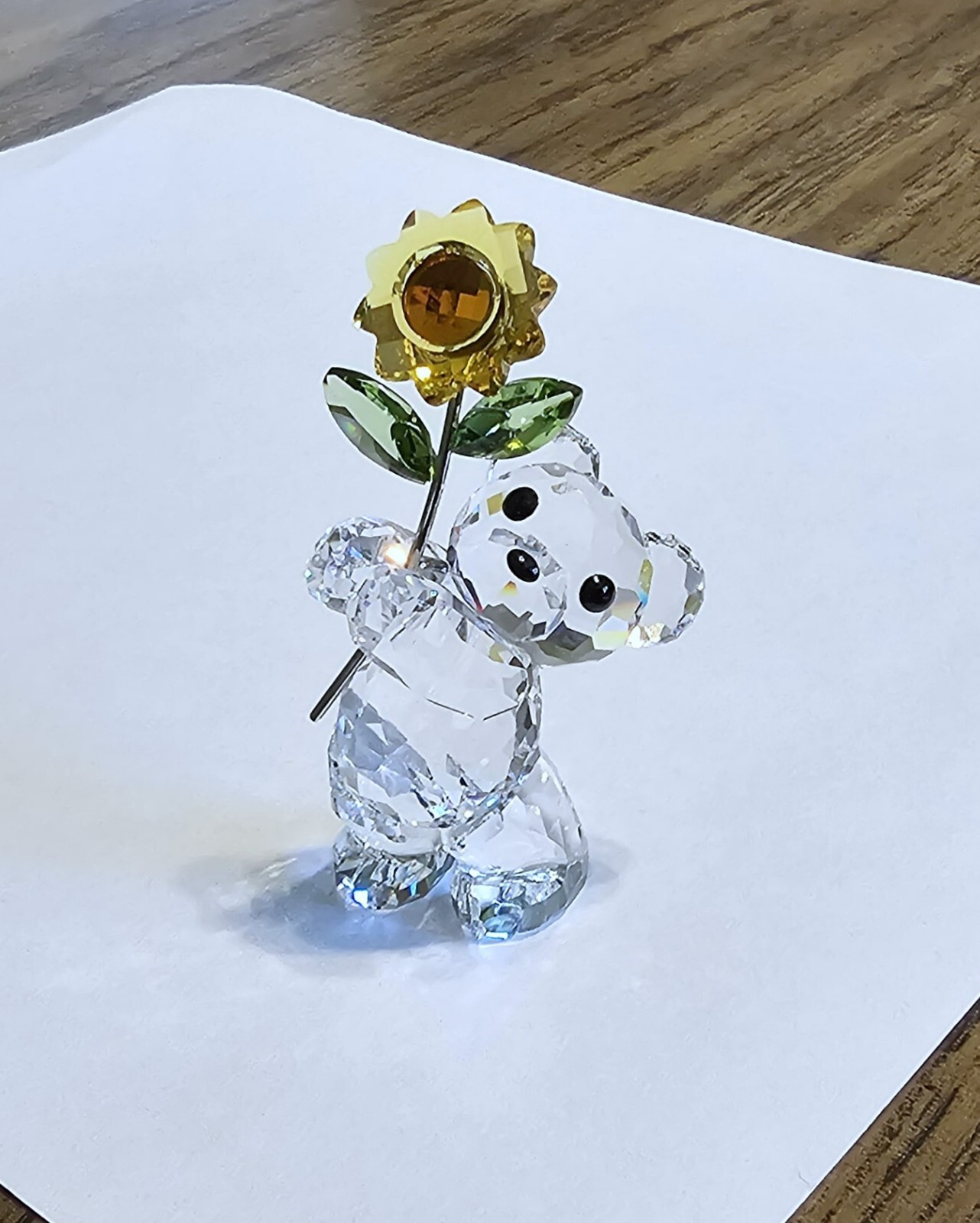 🌻 Swarovski Crystal 2006 “Especially for You” Kris Bear Figurine, Sunflower NIB