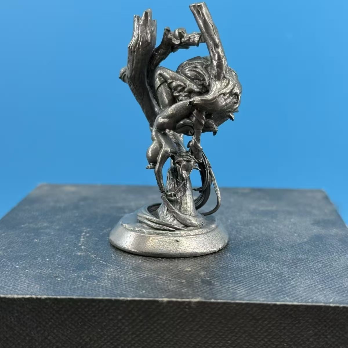 Miniature Bronze Dryad Tree Nymph Figurine Handmade Fantasy Art Sculpture