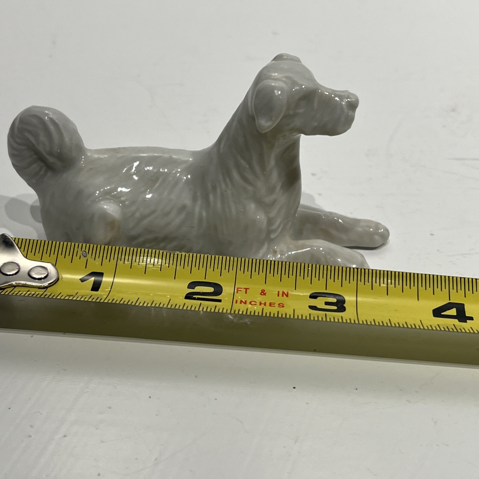 Vintage Enesco? Off White Porcelain Dog Figurine With Marking