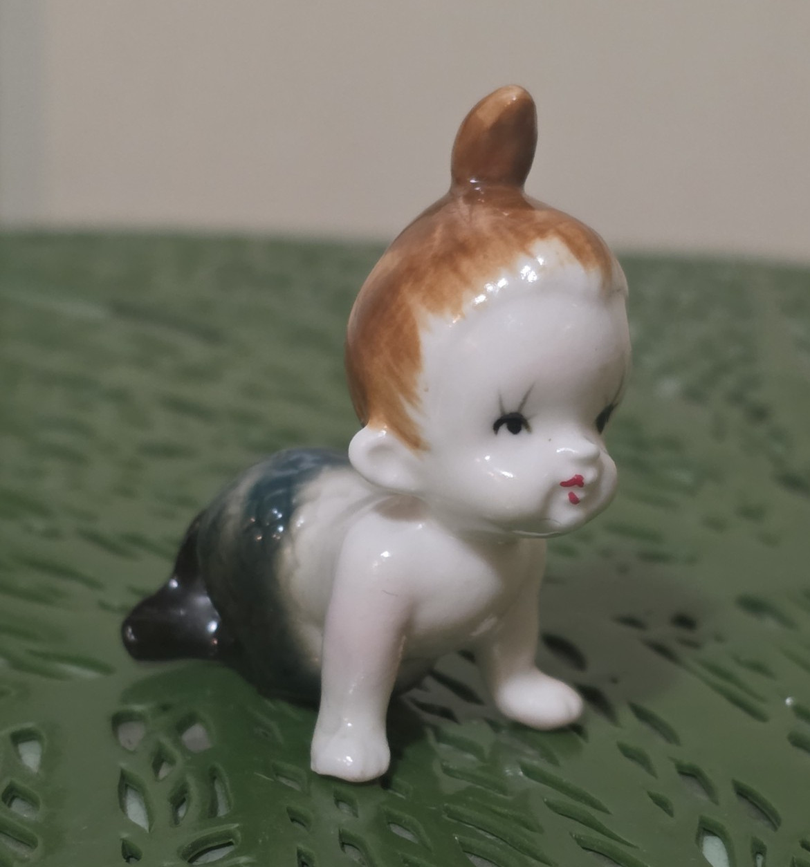Vintage Bone China Mermaid Baby Figurine