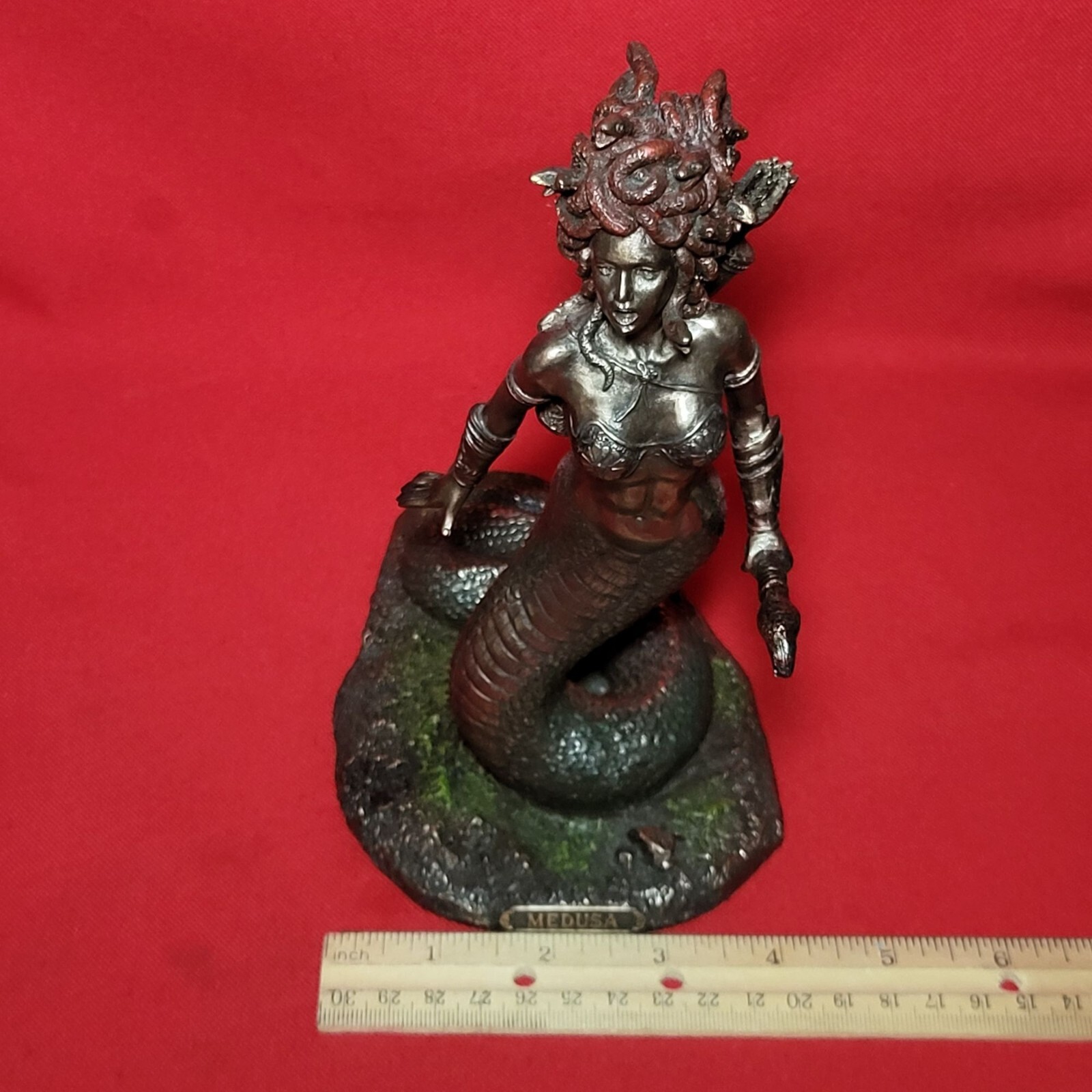 Veronese Design Medusa Greek Gorgon Serpent Monster Standing Holding Bow Statue