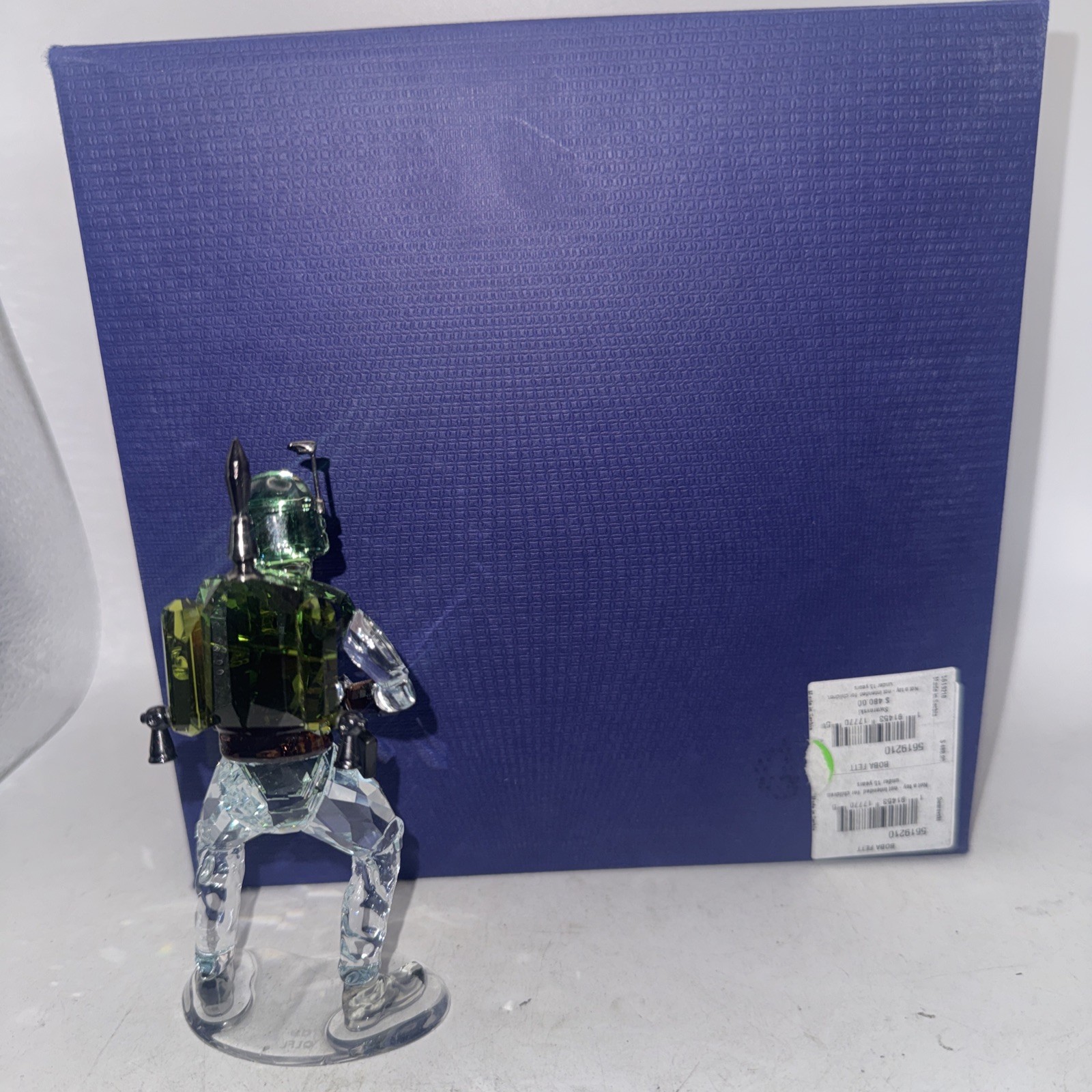 New with Gift Box SWAROVSKI 5619210 Crystal Action Figurine Star Wars Boba Fett